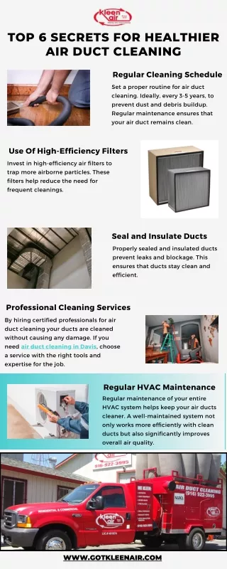 Top 6 Secrets For Healthier Air Duct Cleaning