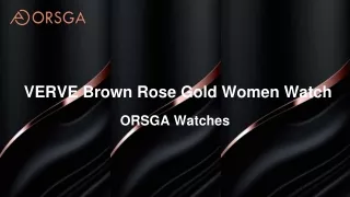 VERVE Brown Rose Gold Women Watch