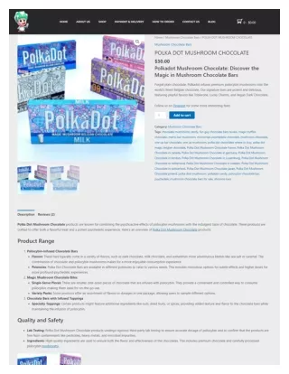 POLKA DOT MUSHROOM CHOCOLATE IN USA - oneupshroomchocolatebars.com