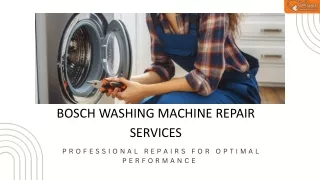 Bosch Washing Machine Repair Services