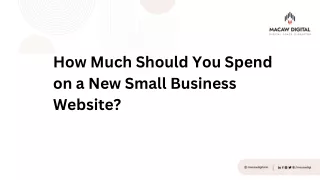 How Much Should You Spend on a New Small Business Website