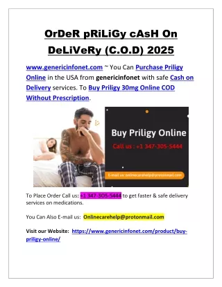 OrDeR pRiLiGy cAsH On DeLiVeRy (C.O.D) 2025