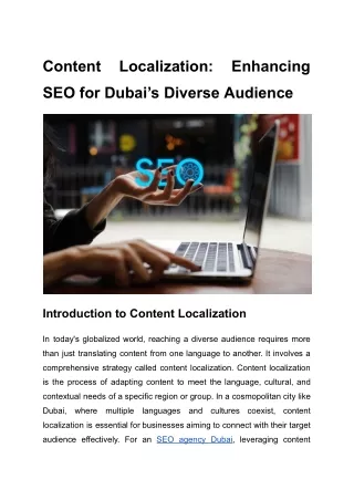 Content Localization_ Enhancing SEO for Dubai’s Diverse Audience