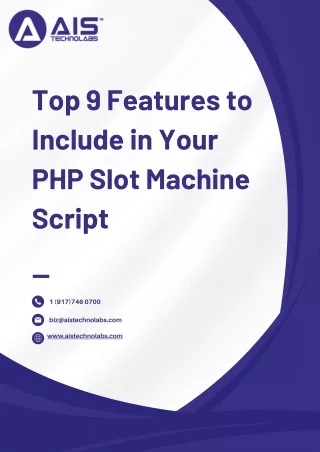 Top 9 Features to Include in Your PHP Slot Machine Script