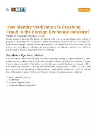 How Identity Verification is Crushing Fraud in the Forex Industry