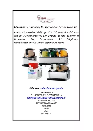 Macchine per granite D.l.service Div. E-commerce Srl