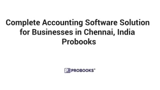 Accounting Software Solution for Businesses in Chennai, India