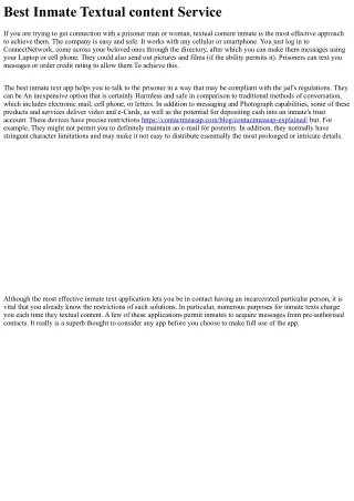 Ideal Inmate Text Assistance