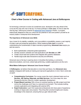 Advance Java Certification Training