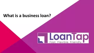 What is a business loan?