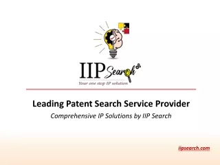 Leading Patent Search Service Provider | IP Solutions by IIP Search