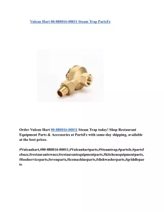 Vulcan Hart 00-880016-00011 Steam Trap PartsFe