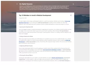 Top 10 Mistakes to Avoid in Website Development