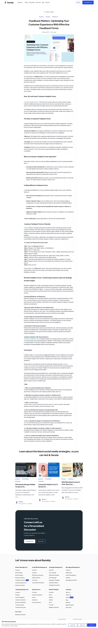 Feedback Matters: Optimizing Your Customer Experience With Effective Feedback