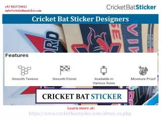 Cricket Bat Sticker Designers