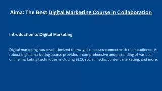 Digital Marketing Course in collaboration with Digital Vidya | PG Courses AIMA