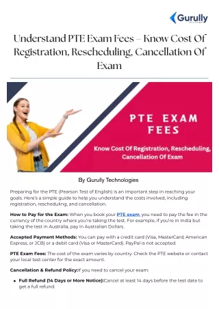 Understand PTE Exam Fees – Know Cost Of Registration, Rescheduling, Cancellation Of Exam