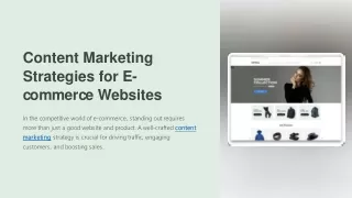 Content Marketing Strategies for E-commerce Websites