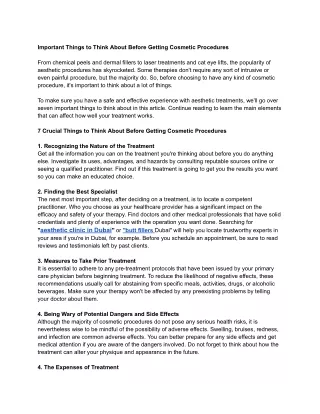 Important Things to Think About Before Getting Cosmetic Procedures.docx