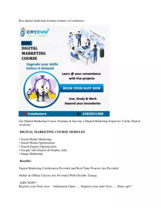 Best digital marketing training institute in Coimbatore1