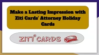 Make a Lasting Impression with Ziti Cards' Attorney Holiday Cards