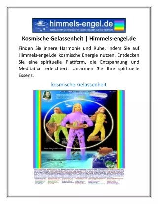 Kosmische Gelassenheit  Himmels-engel.de