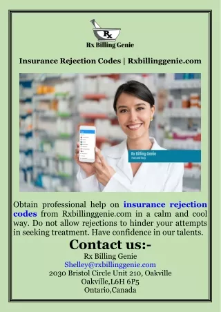 Insurance Rejection Codes  Rxbillinggenie.com