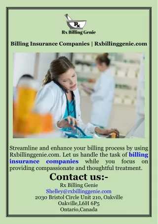 Streamline and enhance your billing process by using Rxbillinggenie.com. Let us