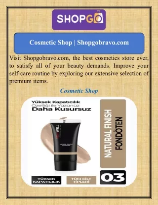 Cosmetic Shop   Shopgobravo.com