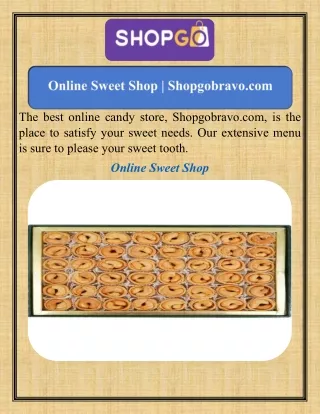Online Sweet Shop   Shopgobravo.com