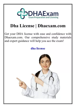 Dha License  Dhaexam.com