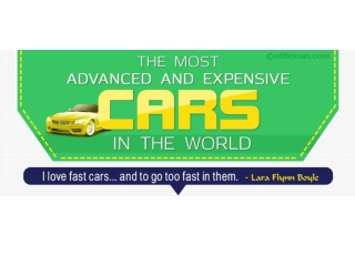 An Infographics on Advanced and Expensive Cars in the World