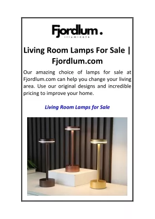 Living Room Lamps For Sale  Fjordlum.com