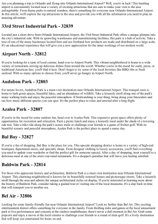Prime Attractions In close proximity to Orlando International Airport