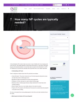 How many IVF cycles are typically needed?