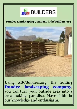 Dundee Landscaping Company  Abcbuilders.org