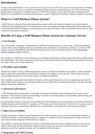 How to Enhance Customer Service with a VoIP Business Phone System