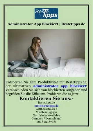 Administrator App Blockiert  Bestetipps.de