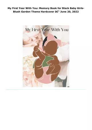 read my first year with you: memory book for black baby girls- blush g