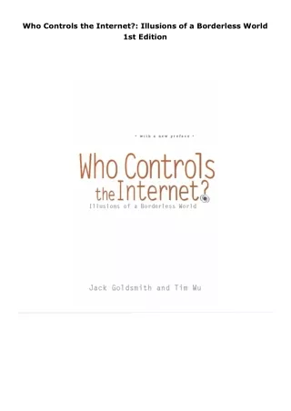 read who controls the internet?: illusions of a borderless world     1