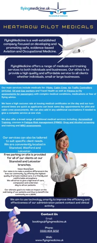 Infographic:- Heathrow Pilot Medicals