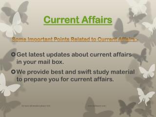 Latest information about Current Affairs