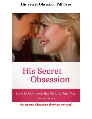 His Secret Obsession Ebook PDF Free Download