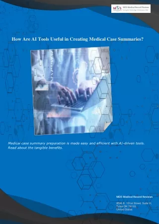 How Are AI Tools Useful in Creating Medical Case Summaries?