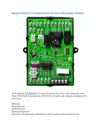 Resideo ST9120U1011 Universal Electronic Fan Timer_ LED diagnostic _ PartsHnC