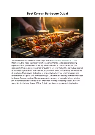 best korean barbecue dubai