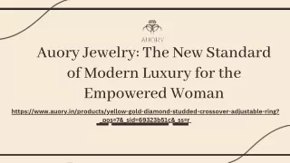 Yellow Gold Diamond-Studded Crossover Adjustable Ring
