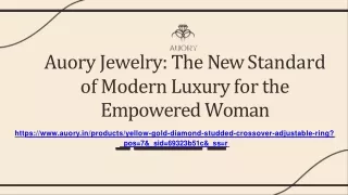 Yellow Gold Diamond-Studded Crossover Adjustable Ring