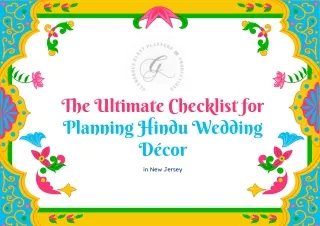 The Ultimate Checklist for Planning Hindu Wedding Décor in New Jersey